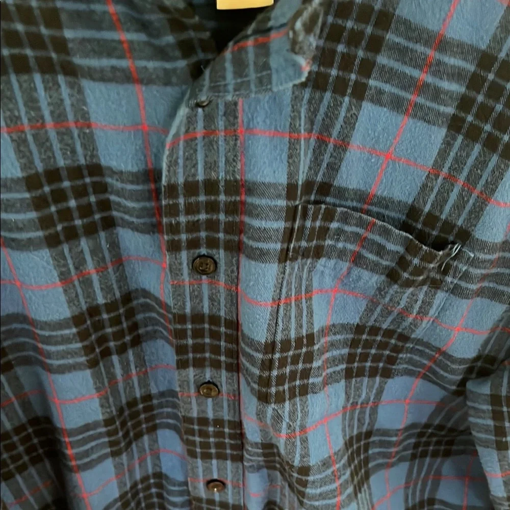 L.L. Bean Men's Blue Plaid Shirt